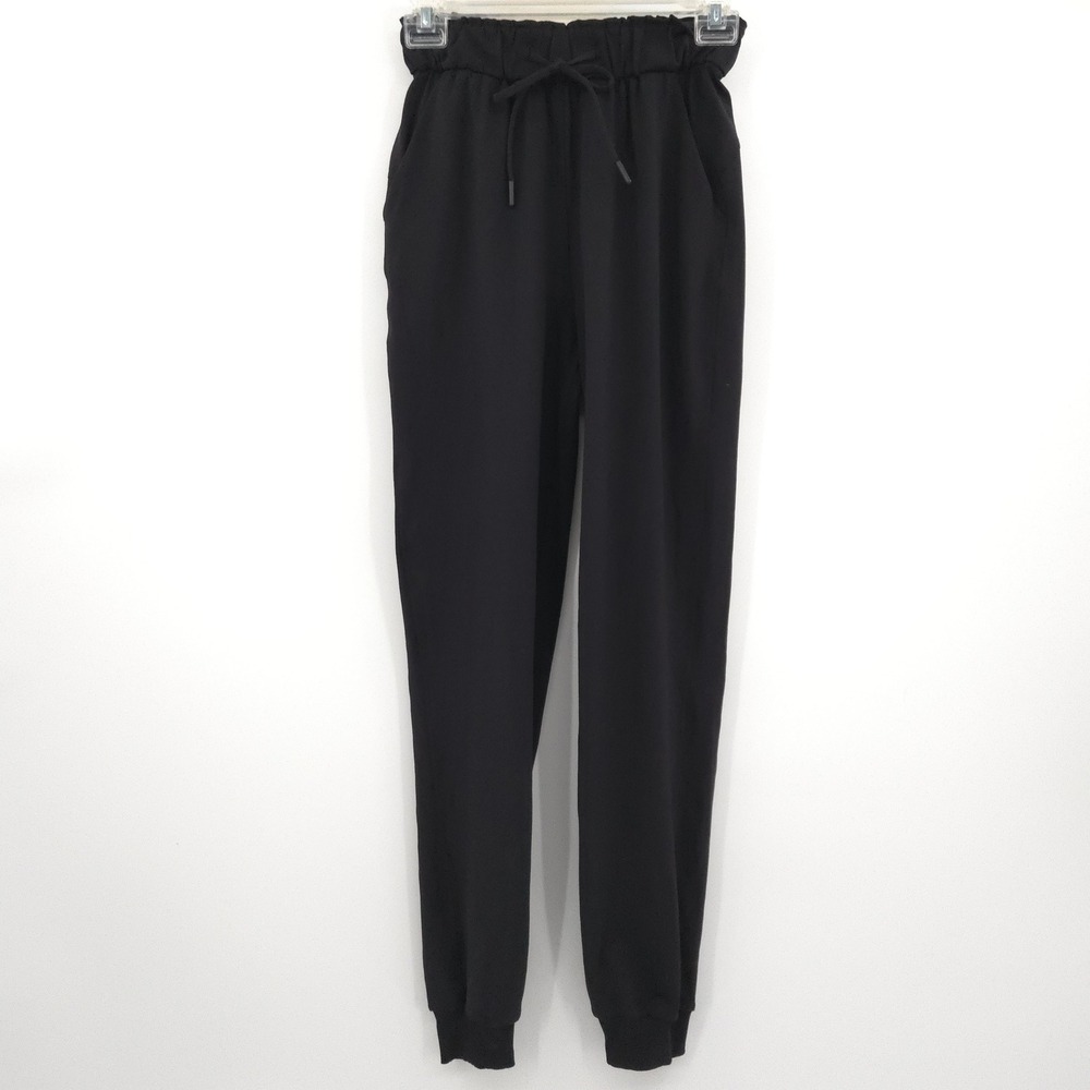 Lululemon Stretch High-Rise Jogger Full Length Women Size 2 Black Paperbag